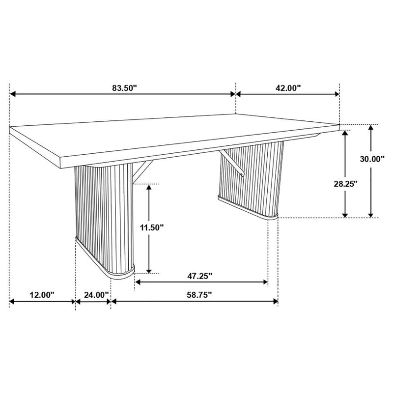 Catherine 7-piece Rectangular Dining Table Set Black-zoom-