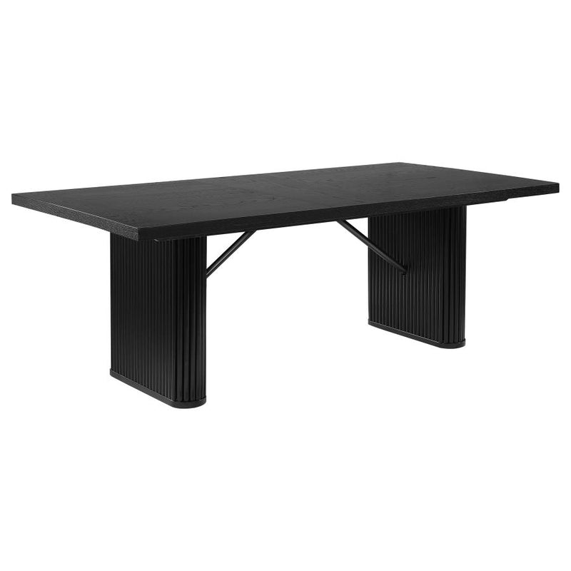 Catherine Rectangular 84-inch Wood Dining Table Black-zoom-