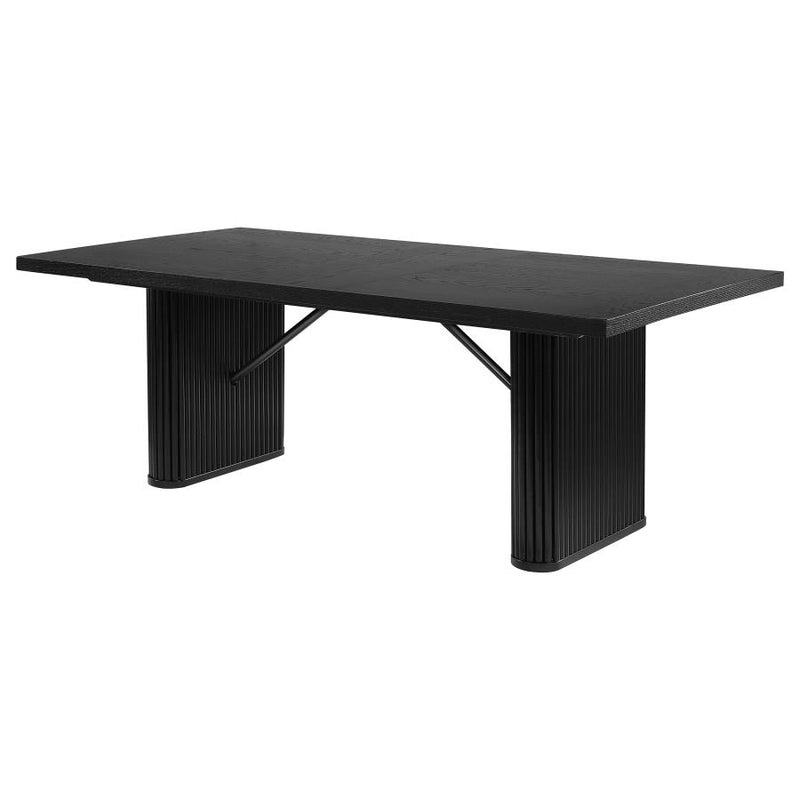 Catherine Rectangular 84-inch Wood Dining Table Black-zoom-