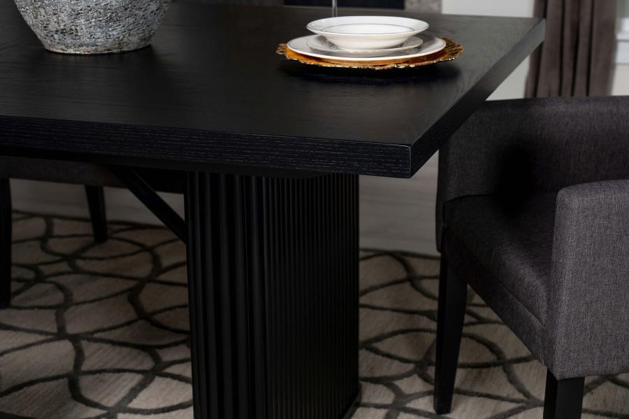 Catherine Rectangular 84-inch Wood Dining Table Black-zoom-8