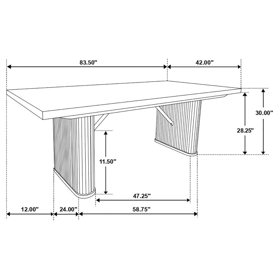 Catherine Rectangular 84-inch Wood Dining Table Black-zoom-9
