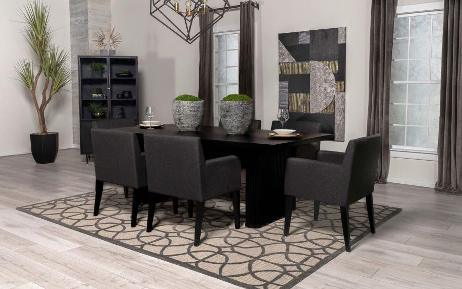 Catherine Rectangular 84-inch Wood Dining Table Black-zoom-10