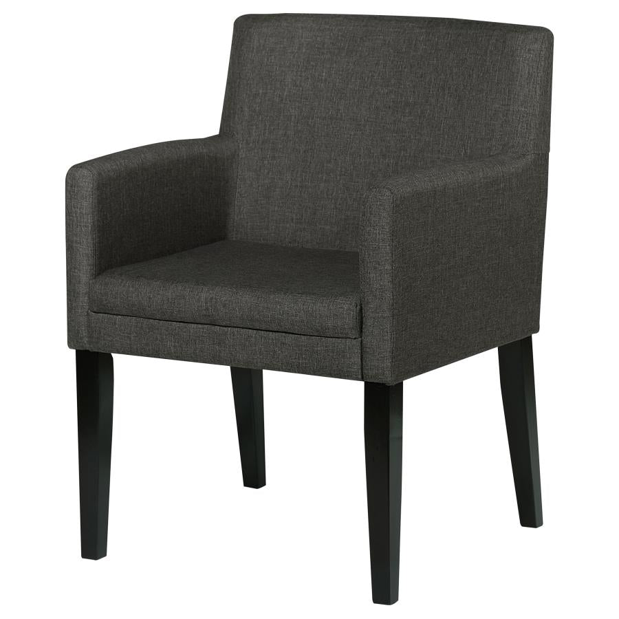 Catherine Upholstered Dining Arm Chair Grey (Set of 2)-zoom-5