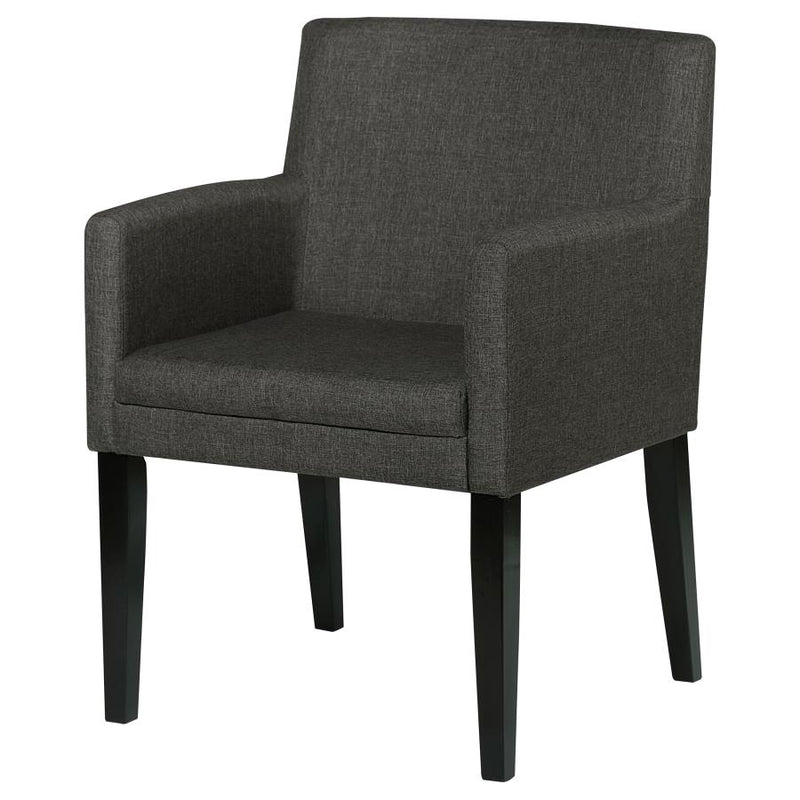 Catherine Upholstered Dining Arm Chair Grey (Set of 2)-zoom-