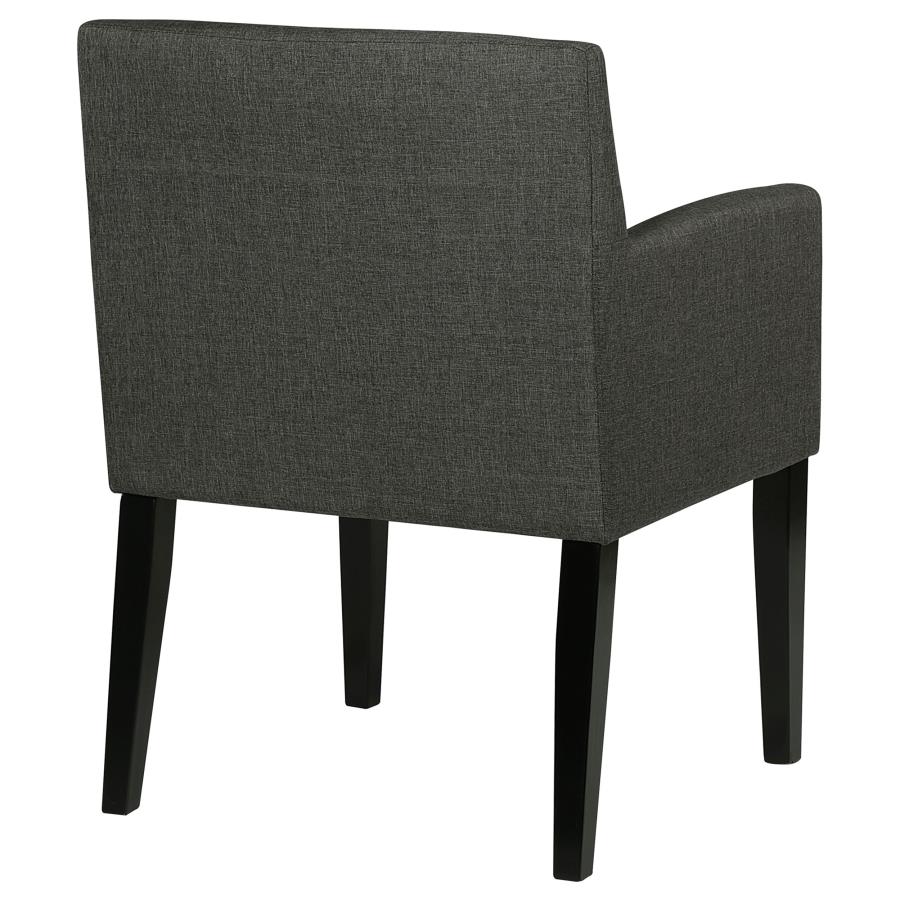 Catherine Upholstered Dining Arm Chair Grey (Set of 2)-zoom-8
