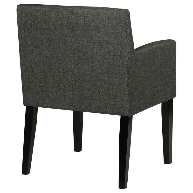 Catherine Upholstered Dining Arm Chair Grey (Set of 2)-zoom-