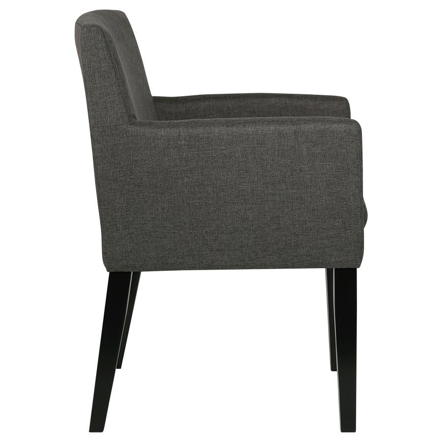 Catherine Upholstered Dining Arm Chair Grey (Set of 2)-zoom-9