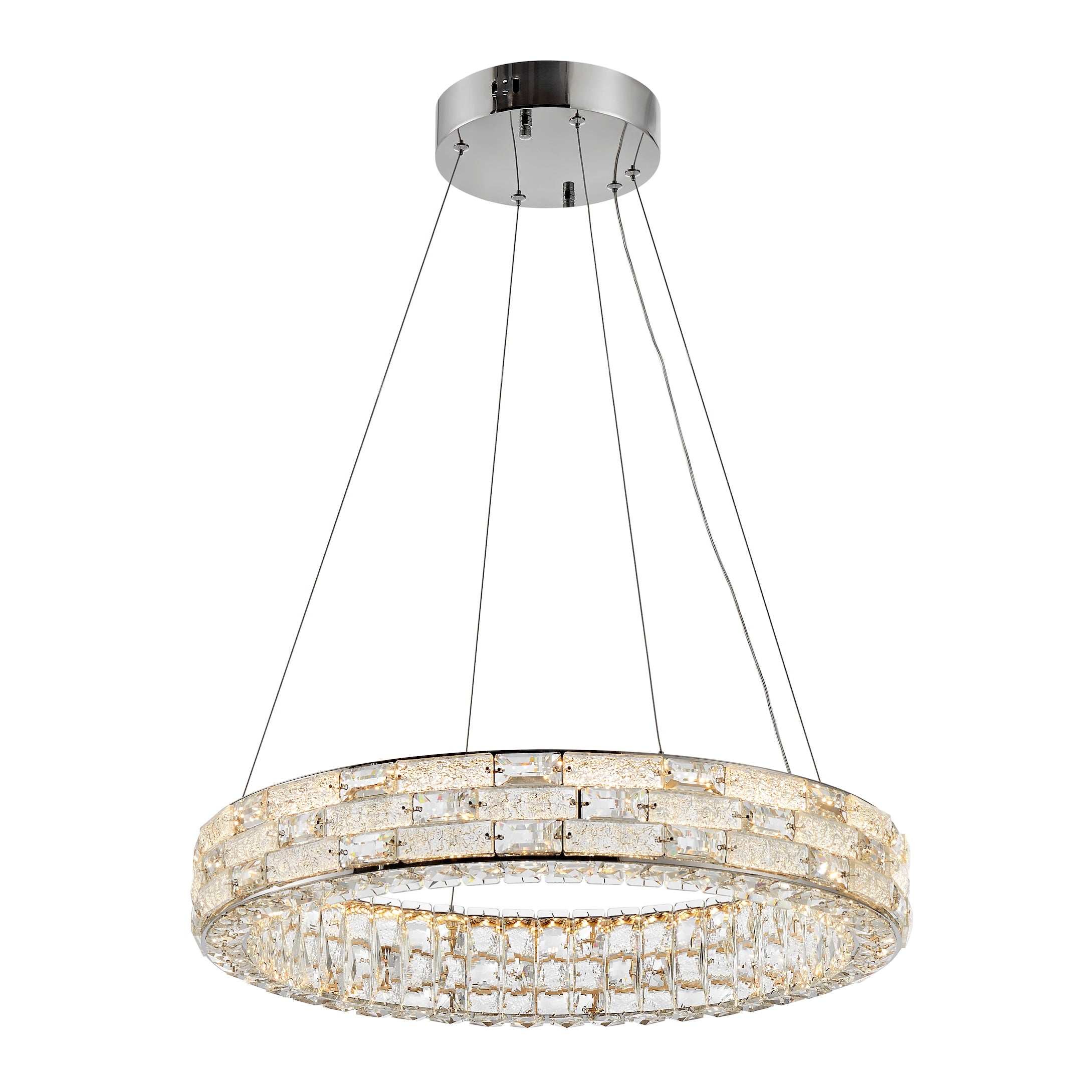 1 Ring Crystal Chandelier // Chrome-zoom-1