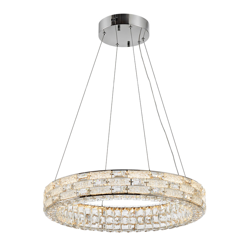 1 Ring Crystal Chandelier // Chrome-zoom-
