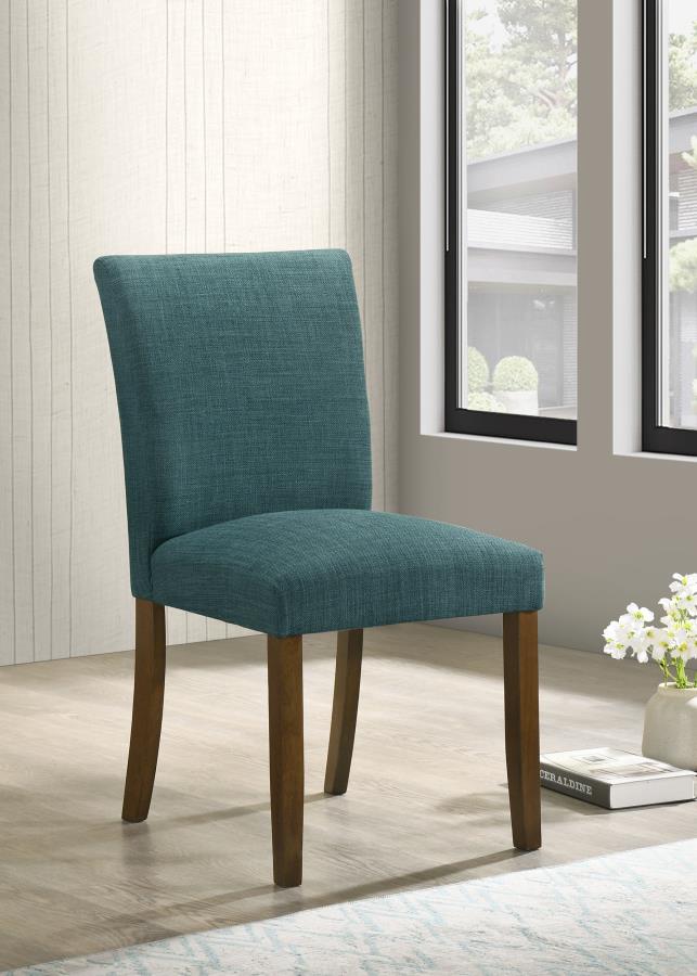 Paxton Upholstered Dining Side Chair Teal Blue (Set of 2)-zoom-