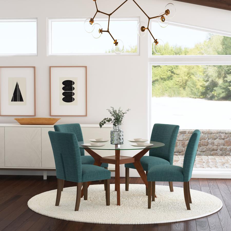 Paxton Upholstered Dining Side Chair Teal Blue (Set of 2)-14