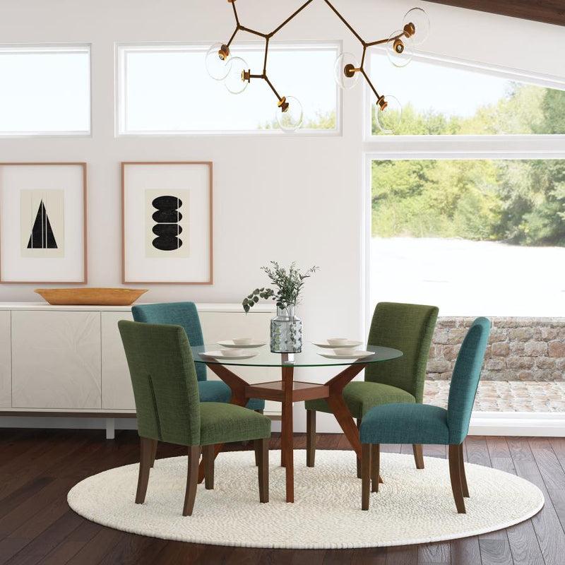 Paxton Upholstered Dining Side Chair Green (Set of 2)-zoom-