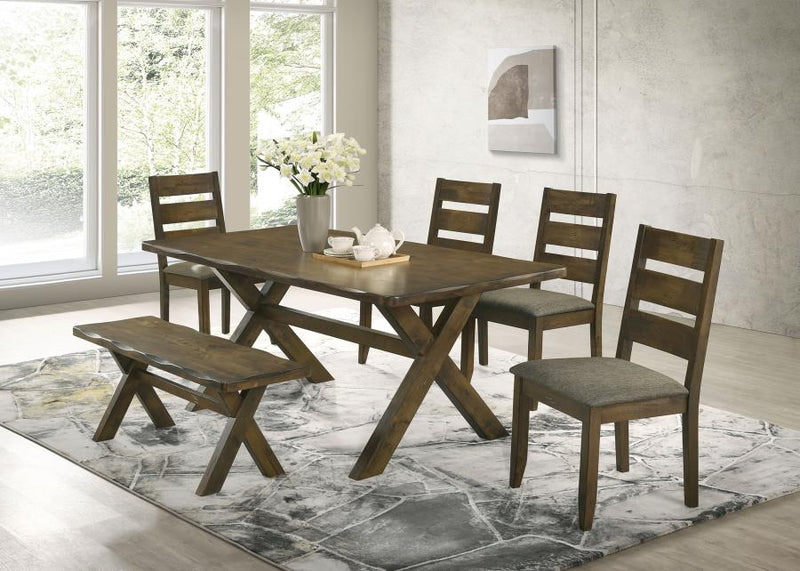 Alston 6-piece Rectangular Dining Table Set Knotty Nutmeg-zoom-