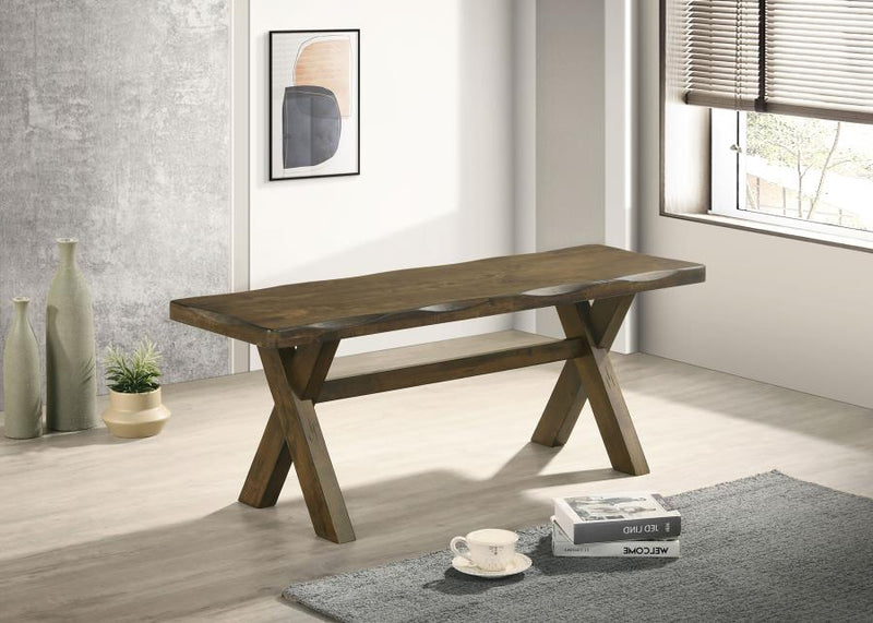Alston 47-inch Solid Wood Dining Bench Knotty Nutmeg-zoom-