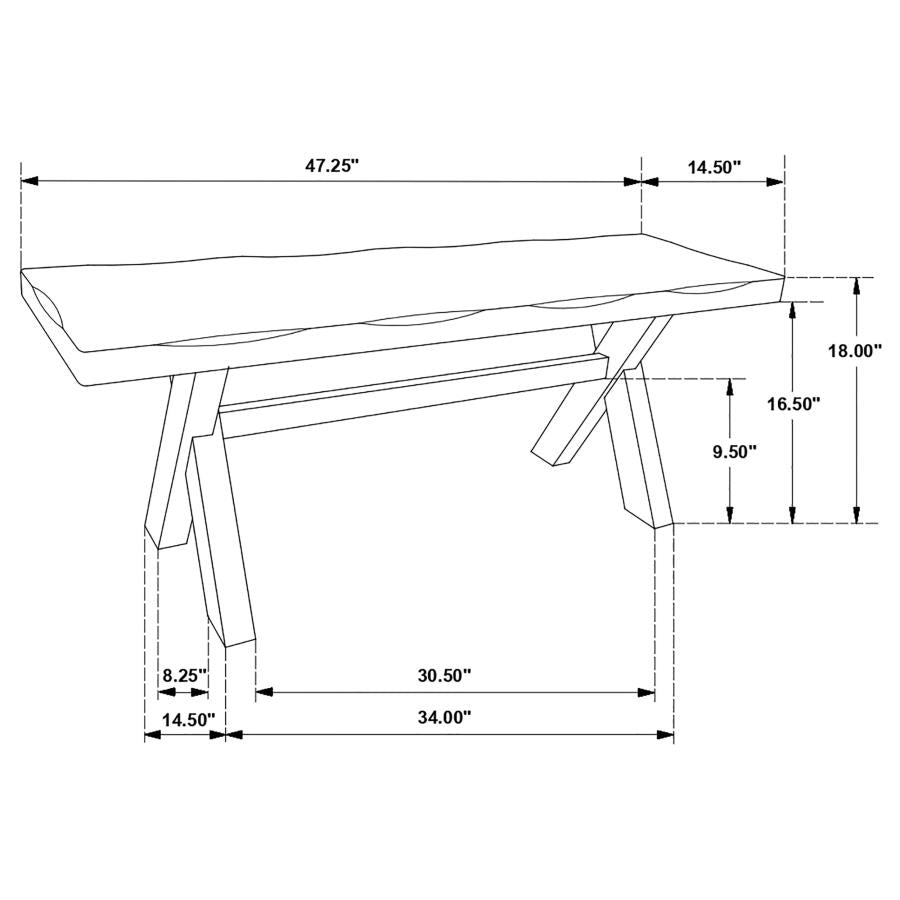 Alston 47-inch Solid Wood Dining Bench Knotty Nutmeg-zoom-6