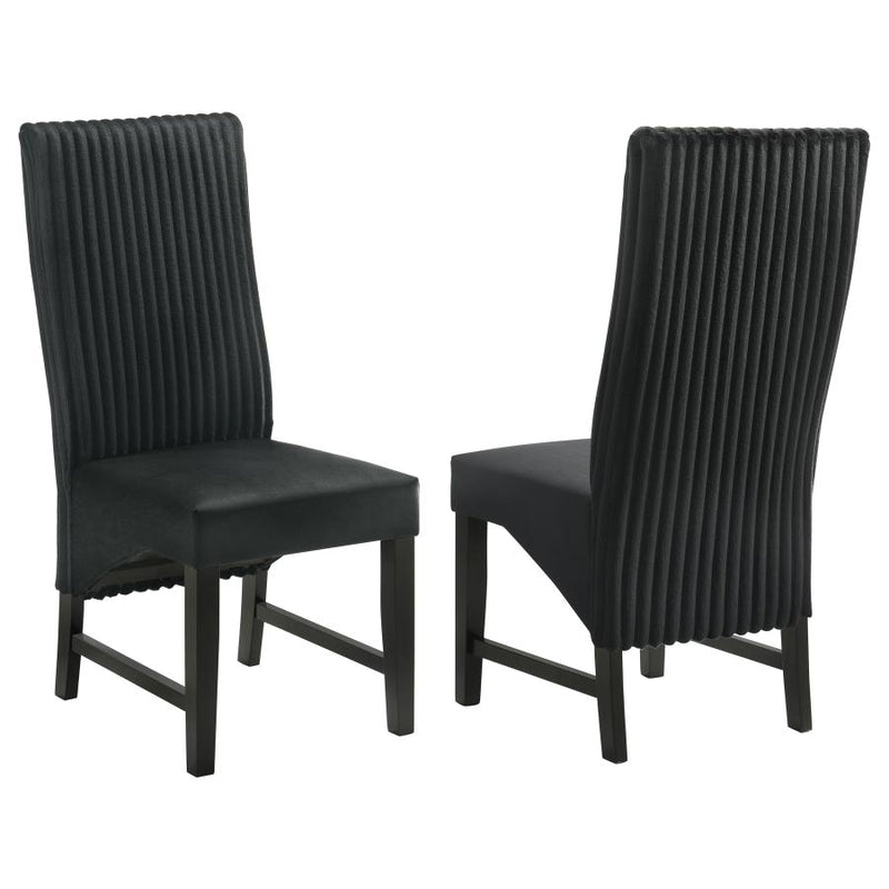 Barrand Upholstered Dining Side Chair Black (Set of 2)-zoom-