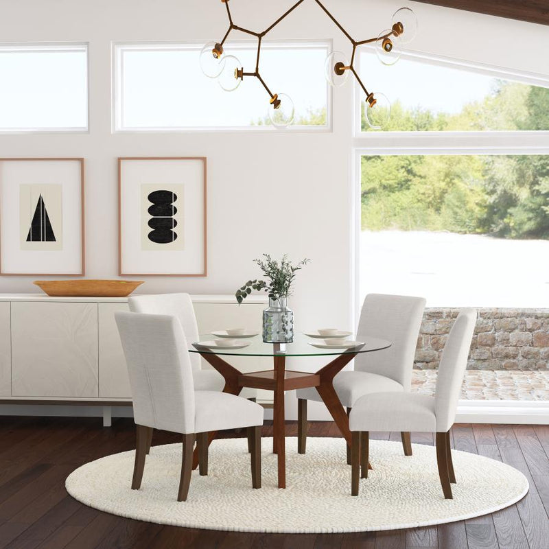 Paxton Upholstered Dining Side Chair Beige (Set of 2)-zoom-