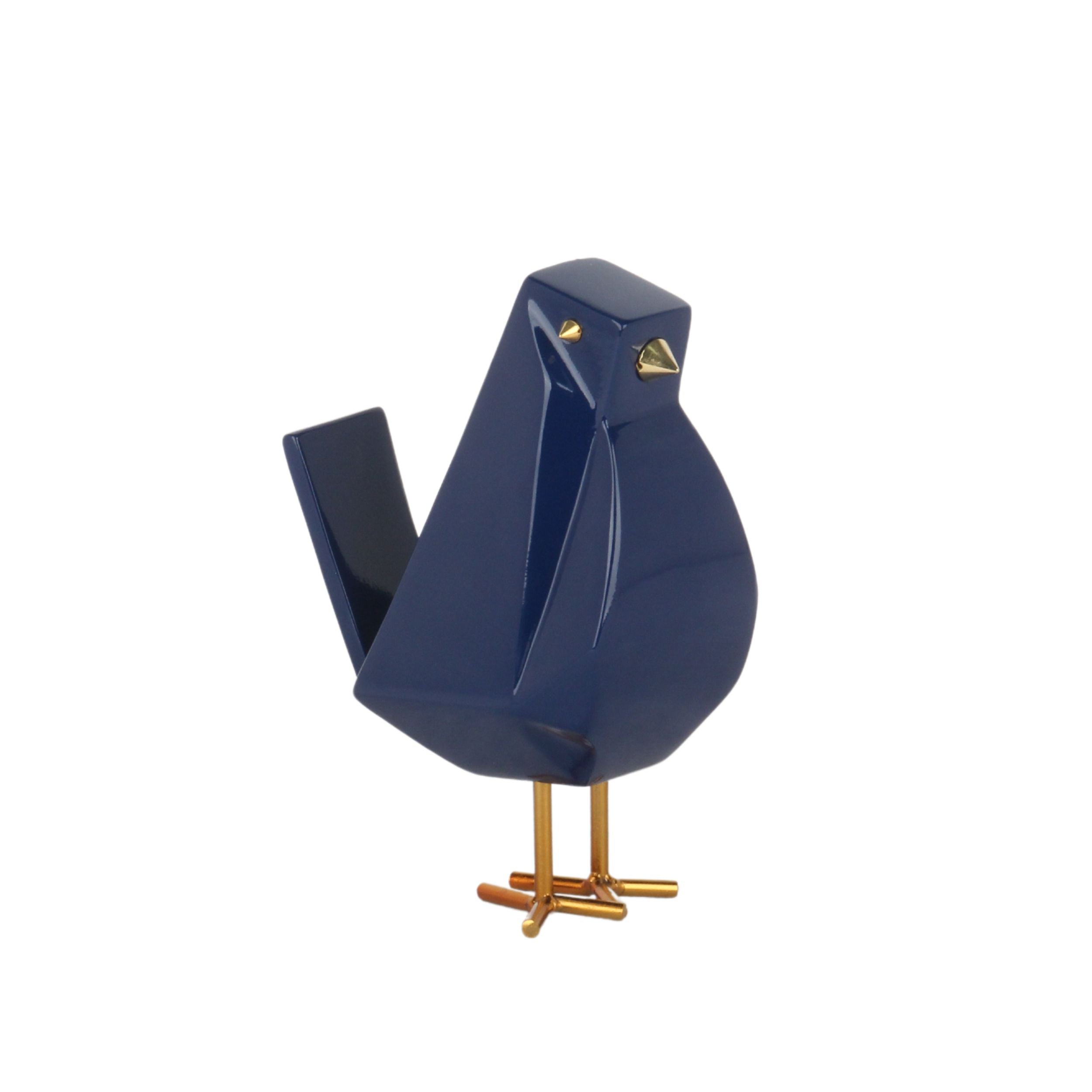 Bird Sculpture // Large Navy Blue-zoom-1