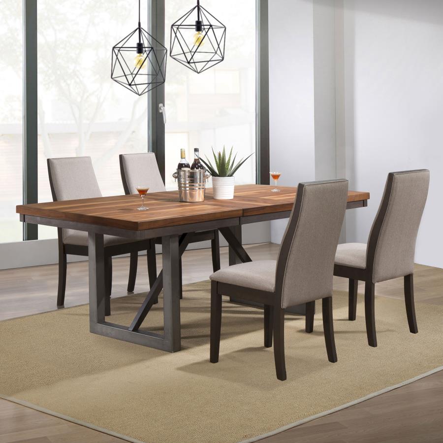 Spring Creek 5-piece Rectangular Dining Table Set Taupe-1