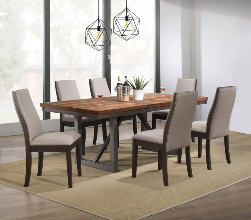 Spring Creek 7-piece Rectangular Dining Table Set Taupe-zoom-