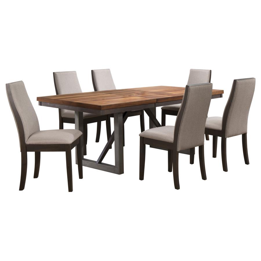 Spring Creek 7-piece Rectangular Dining Table Set Taupe-2