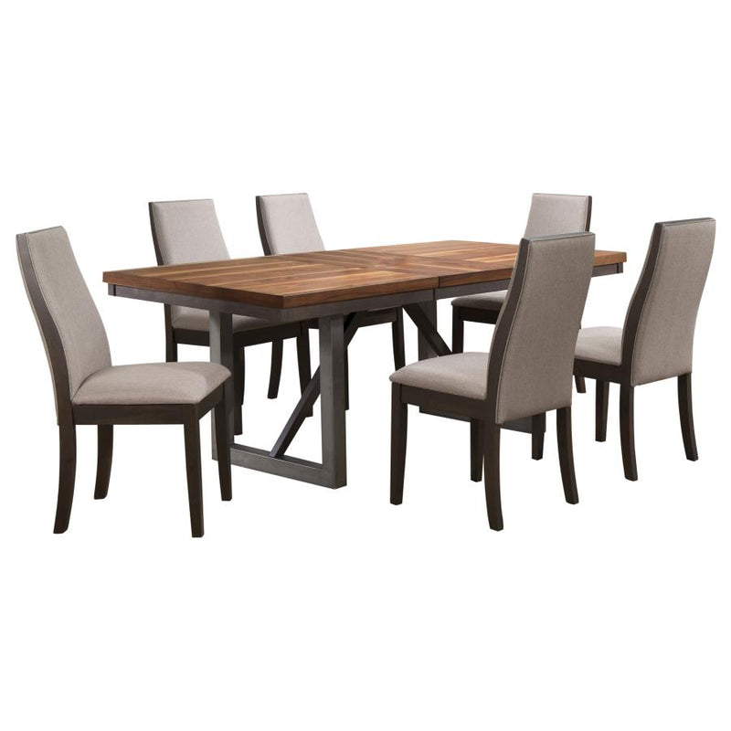 Spring Creek 7-piece Rectangular Dining Table Set Taupe-zoom-