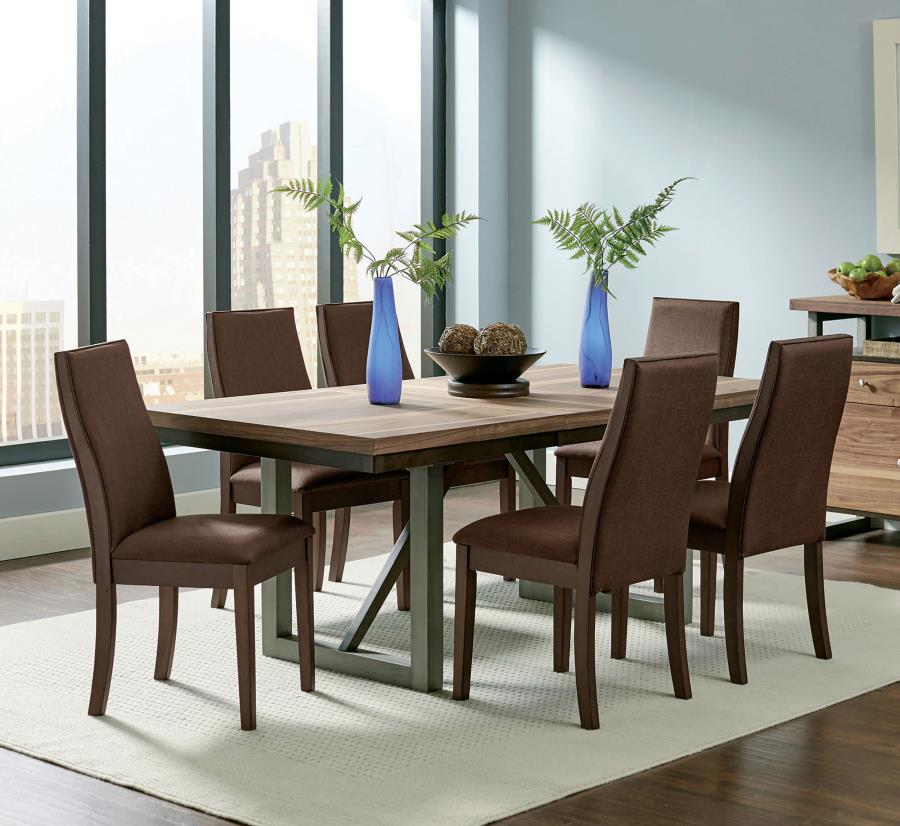 Spring Creek 7-piece Rectangular Dining Table Set Chocolate-1