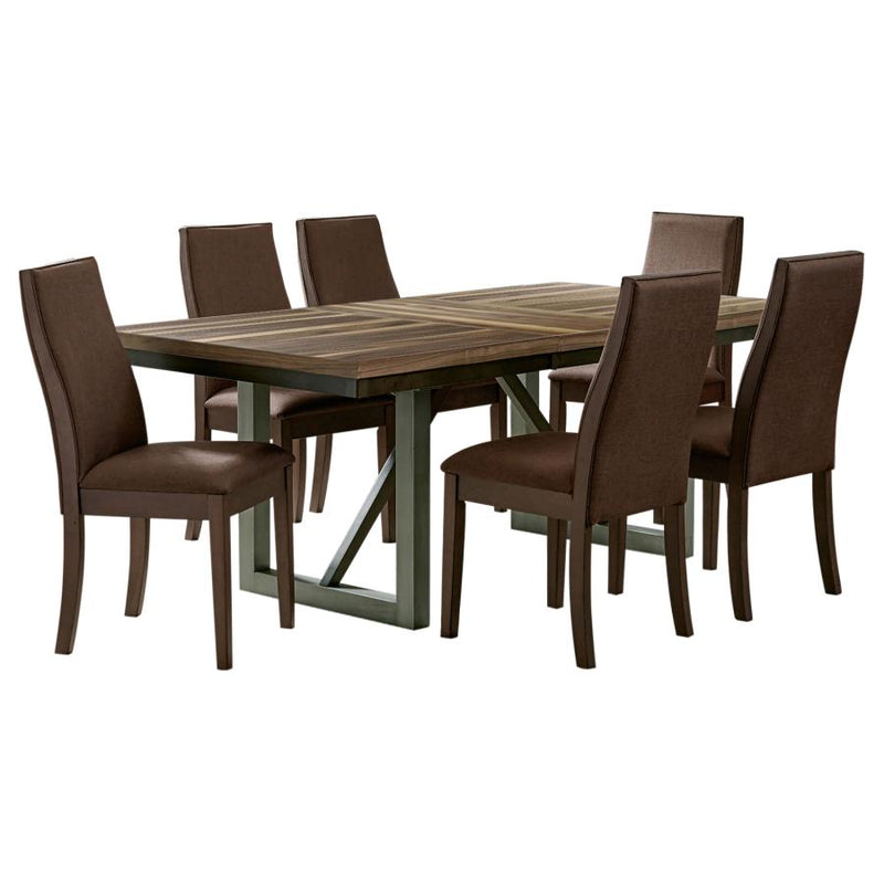Spring Creek 7-piece Rectangular Dining Table Set Chocolate-zoom-