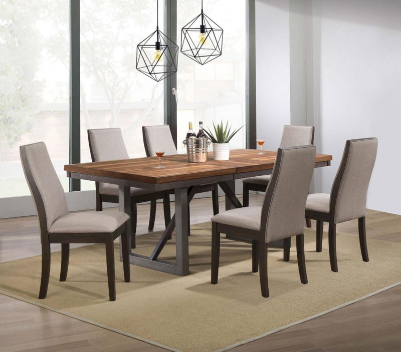 Spring Creek 77-inch Extension Dining Table Natural Walnut-zoom-
