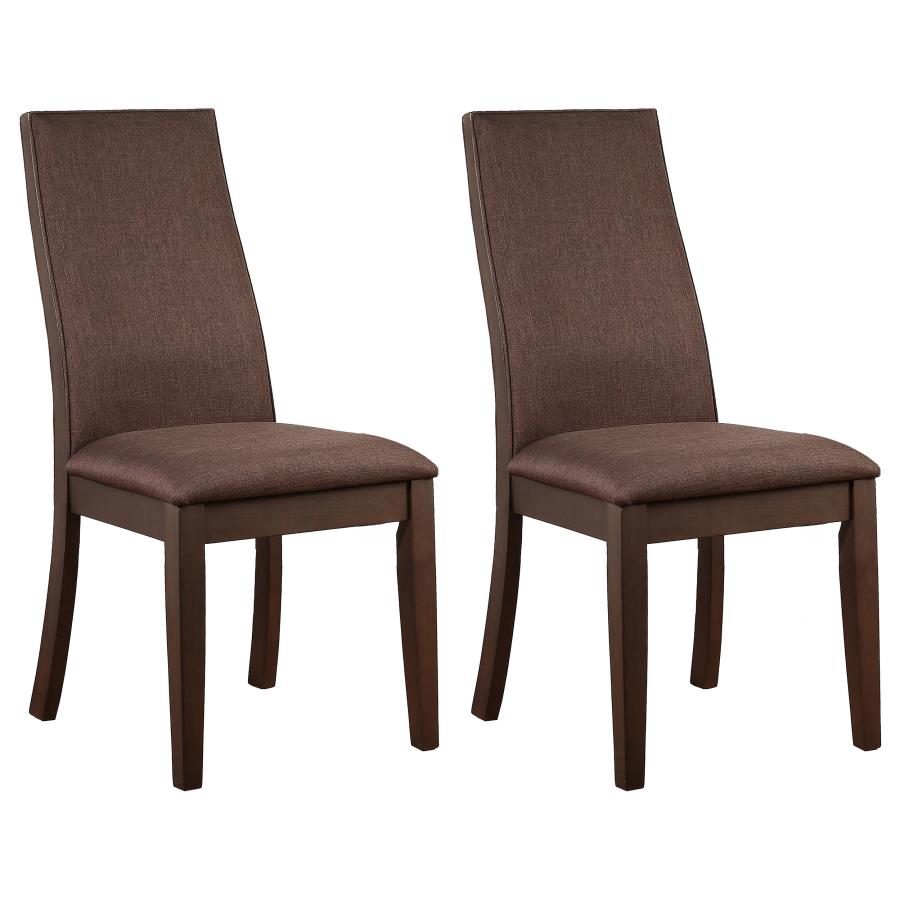 Spring Creek Upholstered Dining Chair Chocolate (Set of 2)-zoom-1