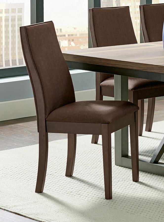 Spring Creek Upholstered Dining Chair Chocolate (Set of 2)-zoom-2