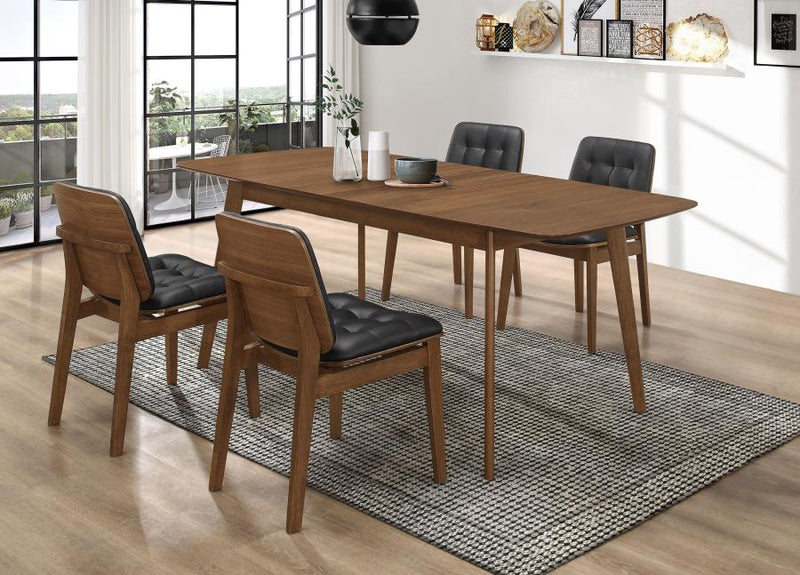 Redbridge Rectangular 5-piece Dining Set Natural Walnut-zoom-