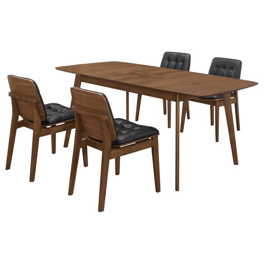 Redbridge Rectangular 5-piece Dining Set Natural Walnut-2