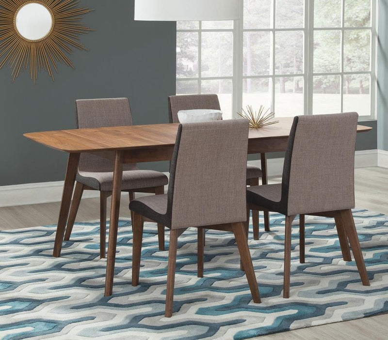 Redbridge 5-piece Rectangular Dining Set Natural Walnut-zoom-