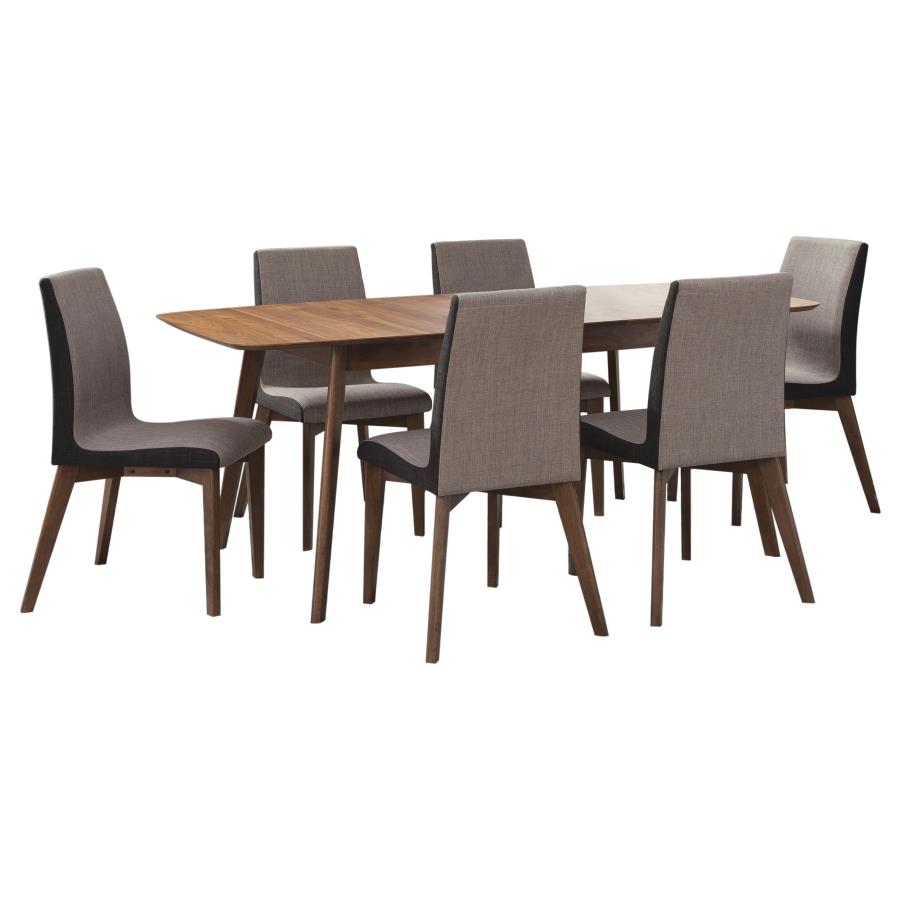 Redbridge 7-piece Rectangular Dining Set Natural Walnut-2