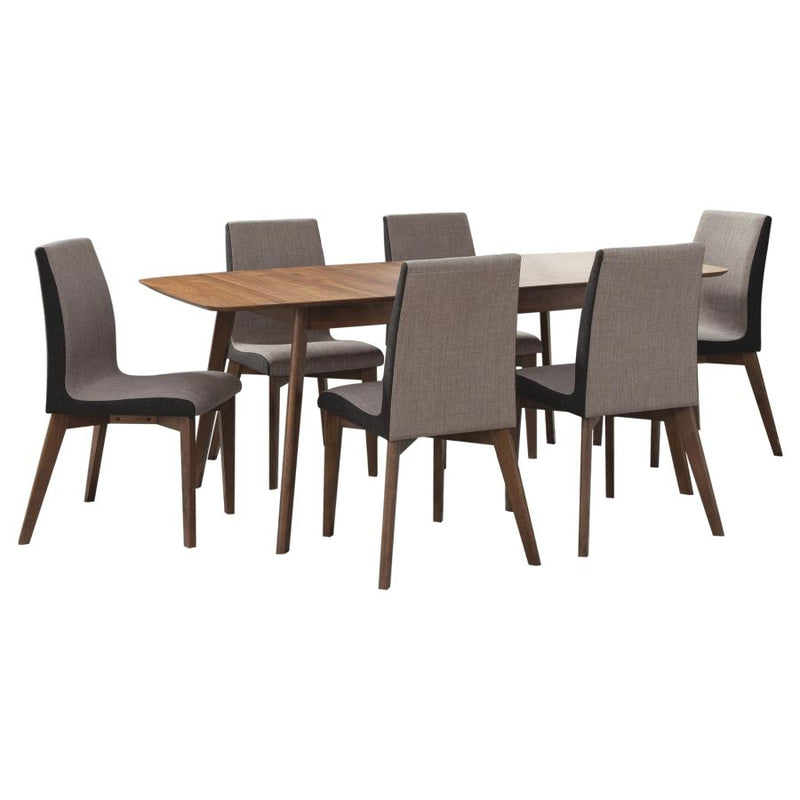 Redbridge 7-piece Rectangular Dining Set Natural Walnut-zoom-