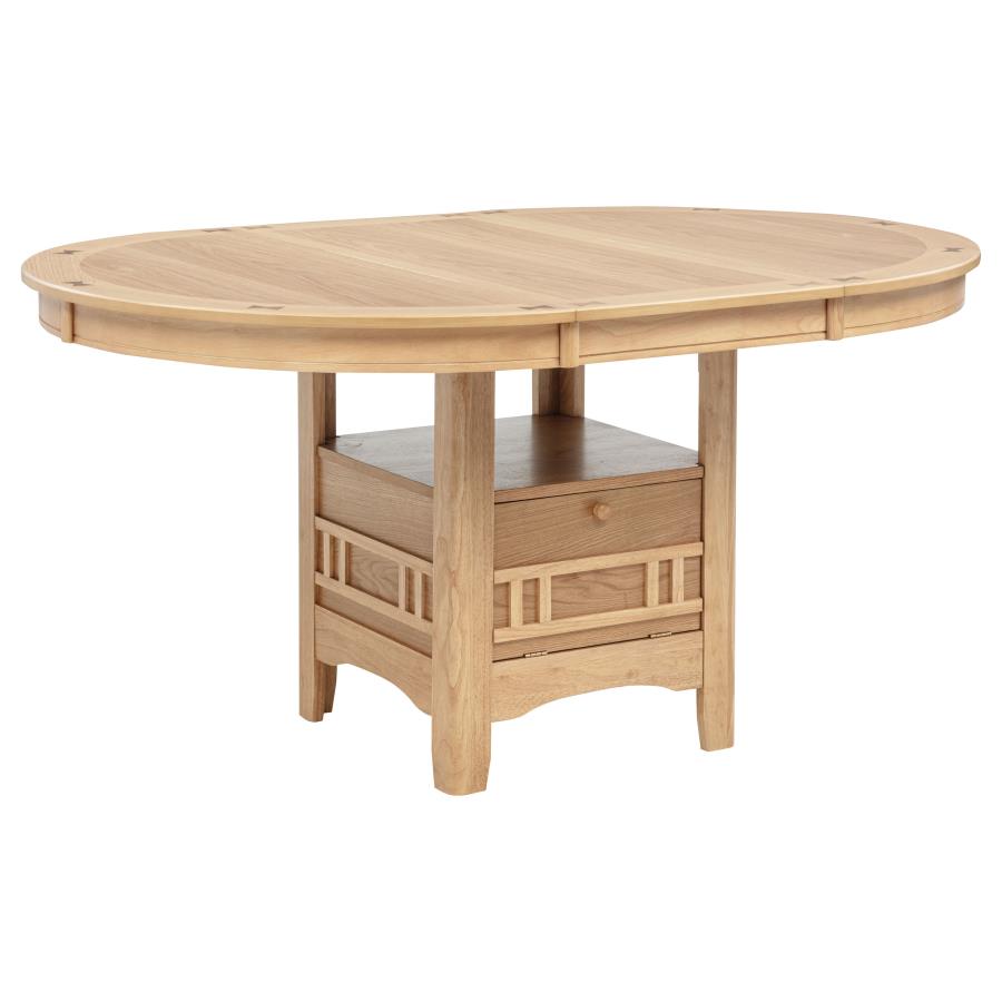 Lavon 5-piece Oval Extension Leaf Dining Set Light Oak-3