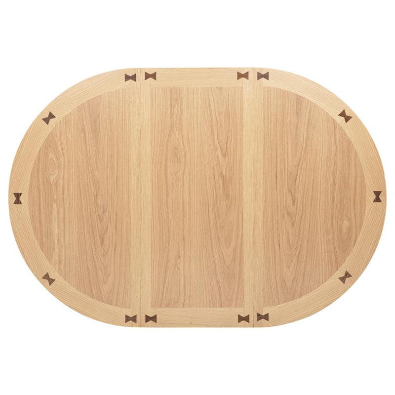 Lavon 5-piece Oval Extension Leaf Dining Set Light Oak-zoom-