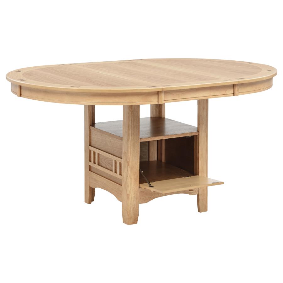 Lavon Oval 60-inch Wood Extension Leaf Dining Table Light Oak-1