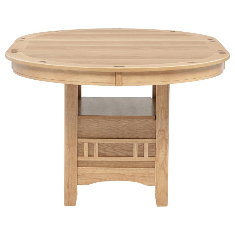 Lavon Oval 60-inch Wood Extension Leaf Dining Table Light Oak-zoom-7