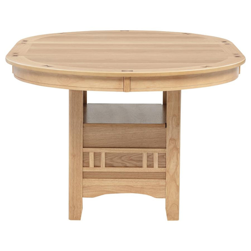 Lavon Oval 60-inch Wood Extension Leaf Dining Table Light Oak-zoom-