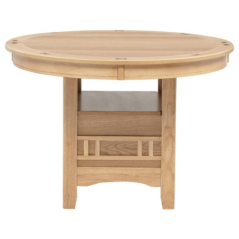 Lavon Oval 60-inch Wood Extension Leaf Dining Table Light Oak-zoom-