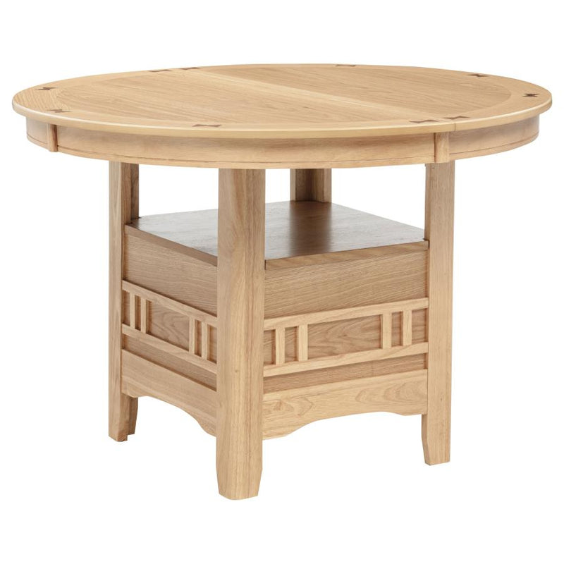 Lavon Oval 60-inch Wood Extension Leaf Dining Table Light Oak-zoom-