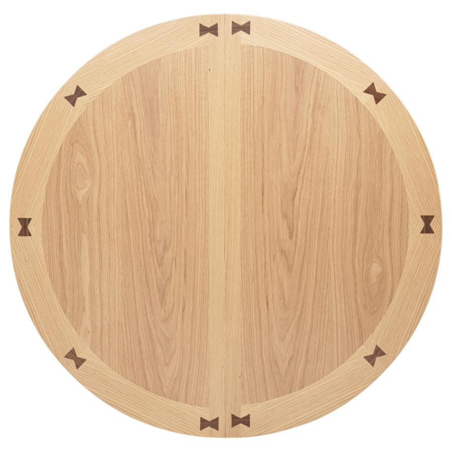 Lavon Oval 60-inch Wood Extension Leaf Dining Table Light Oak-12