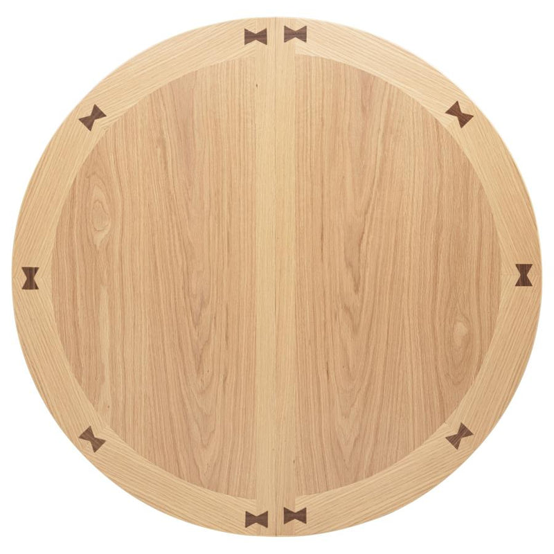 Lavon Oval 60-inch Wood Extension Leaf Dining Table Light Oak-zoom-