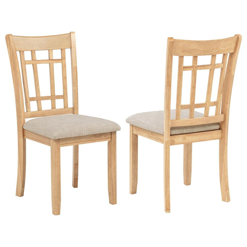 Lavon Wood Dining Side Chair Linen and Light Oak (Set of 2)-zoom-