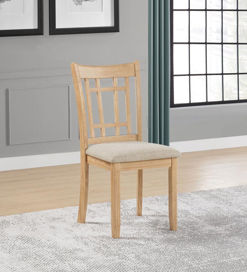 Lavon Wood Dining Side Chair Linen and Light Oak (Set of 2)-zoom-