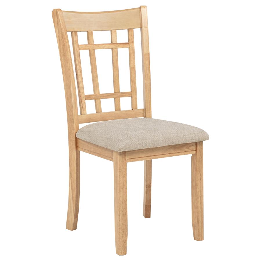 Lavon Wood Dining Side Chair Linen and Light Oak (Set of 2)-3
