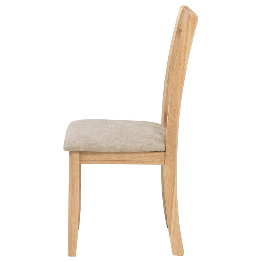 Lavon Wood Dining Side Chair Linen and Light Oak (Set of 2)-6