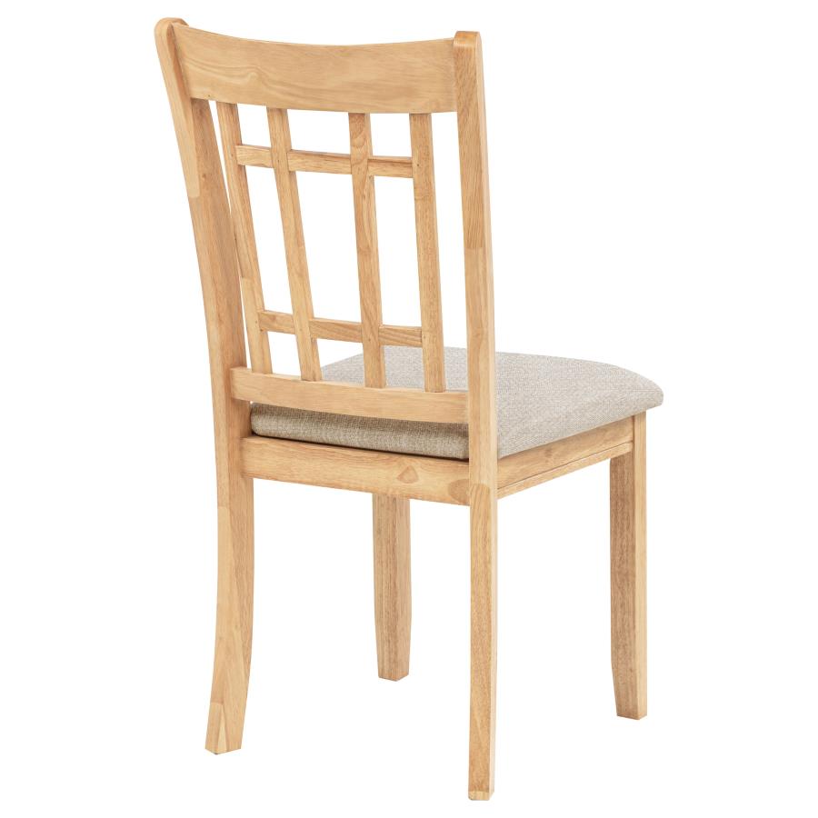 Lavon Wood Dining Side Chair Linen and Light Oak (Set of 2)-9